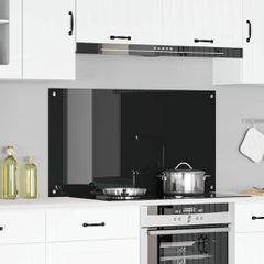 Πλάτη κουζίνας Μαύρο 110 x 60 cm σκληρυμένο γυαλί 42001300