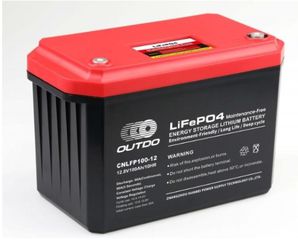 ΜΠΑΤΑΡΙΑ OUTDO 100Ah ΛΙΘΙΟΥ LiFePO4 (DEEP CYCLING) 331x173x220