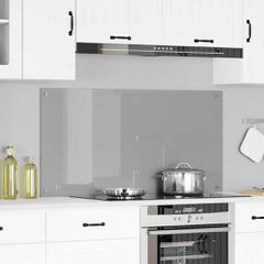 Πλάτη κουζίνας Ανοιχτό γκρι 120 x 60 cm σκληρυμένο γυαλί 42001309