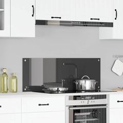 Πλάτη κουζίνας Σκούρο Γκρι 110 x 40 cm σκληρυμένο γυαλί 42001310