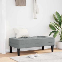 παγκάκι με μαξιλάρι Ανοιχτό γκρι 113 x 57 x 39 εκ. ύφασμα 42001935