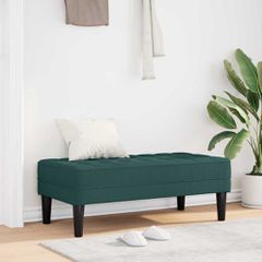 παγκάκι με μαξιλάρι Σκούρο Πράσινο 113 x 57 x 39 εκ. ύφασμα 42001939
