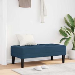 παγκάκι με μαξιλάρι Μπλε 113 x 57 x 39 εκ. ύφασμα 42001942
