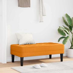 παγκάκι με μαξιλάρι Σκούρο κίτρινο 113 x 57 x 39 εκ. ύφασμα 42001943