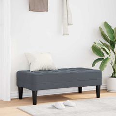 παγκάκι με μαξιλάρι Σκούρο Γκρι 113 x 57 x 39 εκ. Βελούδο 42001948