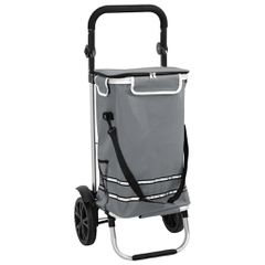 Καρότσι Αγορών Γκρι 36,5 x 46,5 x 100,5 εκ Ύφασμα Oxford 42002335