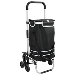 Καρότσι Αγορών 1 Μαύρο 47 x 39 x 100,5 εκ. Ύφασμα Oxford 42002337