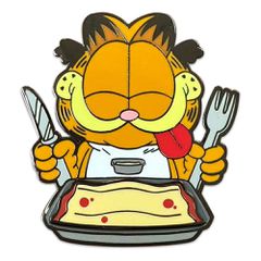 Garfield Pin Badge Disco Garfield Lasagna Dinner 5 cm
