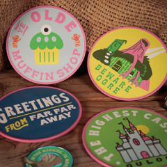 SHREK - 4 Embossed Metal Coasters-thumb-1