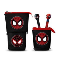 SPIDER-MAN - Vertical Pencil Case + 2 Gel Pen