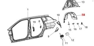 ΘΟΛΟΣ ΠΛΑΣΤΙΚΟΣ ΠΙΣΩ ΔΕΞΙΟΣ JEEP COMPASS 2016-2022 ΚΑΙΝΟΥΡΙΟΣ ΓΝΗΣΙΟΣ 55112700AA , 53325800 ΕΙΔΙΚΗ ΤΙΜΗ !!!
