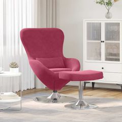 Κάθισμα-αυγό 2 pcs Μπορντό 63 x 73 x 90 εκ Βελούδο 42002749