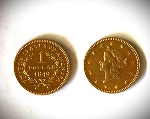 Χρυσό 1Δολάριο 1849 επίχρυσο 24Κ αντίγραφο Α` ποιότητας μουσείου