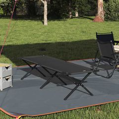 Αναδιπλούμενο Κρεβάτι Κάμπινγκ Μαύρο 193 x 69 x 45 εκ. 42003175