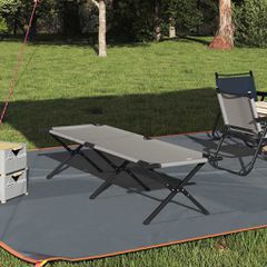 Αναδιπλούμενο Κρεβάτι Κάμπινγκ Γκρι 193 x 69 x 45 εκ. 42003177