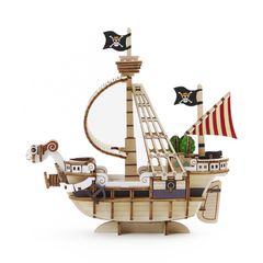 ONE PIECE - Going Merry - Wood Model Kit 15.5cm-thumb-4