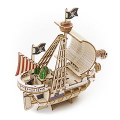 ONE PIECE - Going Merry - Wood Model Kit 15.5cm-thumb-2