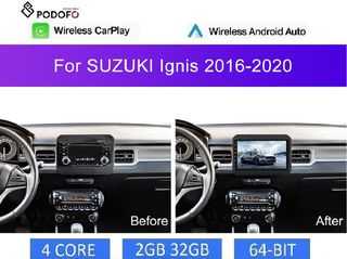 Suzuki Ignis 2017-23 Android Car Radio 9" 2+32GB Ασύρματο CarPlay & Aσύρματο Android Auto GPS  WiFi EQ