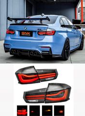 ΦΑΝΑΡΙΑ ΠΙΣΩ BMW 3 Series F30 Sedan & F80 M3 Smoked LCI Design Full LED Tail Lights 2012-2018
