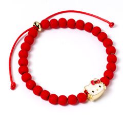 HELLO KITTY - Red - Bead Bracelet