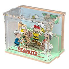 PEANUTS - Mini Scene Baseball Time - Wood Model Kit-thumb-1