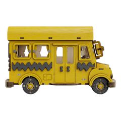 PEANUTS - School Bus - Wood Model Kit-thumb-2