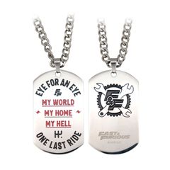 FAST & FURIOUS - Limited Edition Stainless Steel Dog Tag
