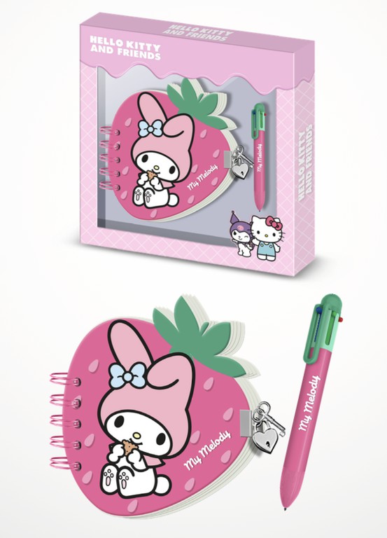 MY MELODY - Strawberry - Gift Box - Diary + Pen