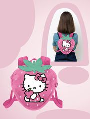 HELLO KITTY - Strawberry - Mini Fur Backpack '25x22x12cm'