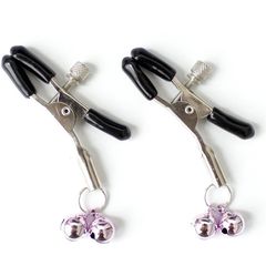 Nipple Clamps with Colorful Bell Pink