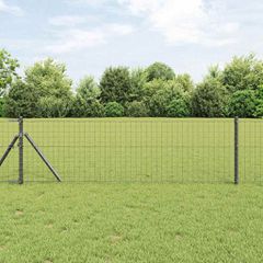 Φράχτης Εuro Γκρι 0,8 x 10 m Σίδηρος με επικάλυψη PVC 42004476