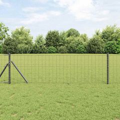 Φράχτης Εuro 0,8 x 10 m Σίδηρος με επικάλυψη PVC Γκρι 42004500