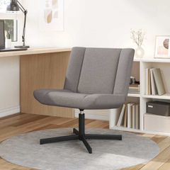 Περιστρεφόμενη καρέκλα Taupe 63 x 75 x 76 εκ ύφασμα 42007330