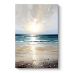Πίνακας σε καμβά "Sunrise on the Beach" Megapap ψηφιακής εκτύπωσης 50x75x3εκ.