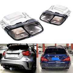 Ακρα Εξάτμισης για Mercedes A-Class (W176) CLA (W117) GLA (X156) Μαύρες