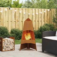 Φωτιά Μπολ Σκ rusty 50 x 50 x 95 εκ Ατσάλι Σκληρυθέν στον Αέρα 858941