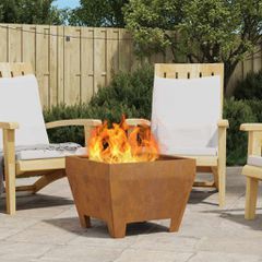 Φωτιά Μπολ Σκ rusty 50 x 50 x 38 εκ. Ατσάλι Σκληρυθέν στον Αέρα 858943