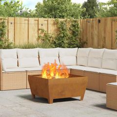 Φωτιά Μπολ Σκ rusty 80 x 80 x 43 εκ. Ατσάλι Σκληρυθέν στον Αέρα 858945