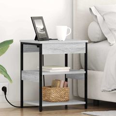 Κομοδίνο Γκρι sonoma Επεξεργασμένο ξύλο 859541