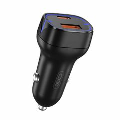 XO - USB & USB-C Φορτιστής Αυτοκινήτου 3A 20W με Θύρες: 1xUSB 1xType-C - Μαύρος