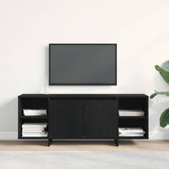 Ντουλάπι TV 130 x 35 x 50 εκ Μαύρη Δρυς Επεξεργασμένο Ξύλο 862710