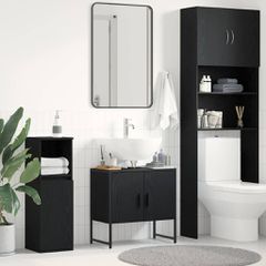 Ντουλάπα Νιπτήρα Mπάνιου Μαύρη Οξυά 60 x 30 x 60 cm 863120