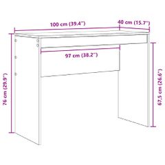 Γραφείο Λευκό 100 x 40 x 76 εκ. 869402-thumb-11