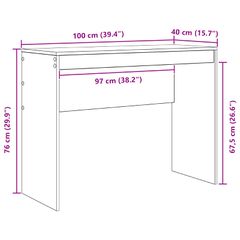 Γραφείο Λευκό 100 x 40 x 76 εκ. 869402-thumb-10