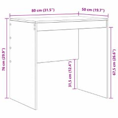 Γραφείο Λευκό 80 x 50 x 76 εκ. 869426-thumb-9