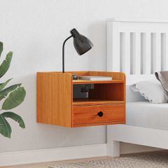 Κομοδίνο 2 τμχ. Κερωτό καφέ 38 x 36 x 29,5 εκ Μασίφ ξύλο πεύκου 873516