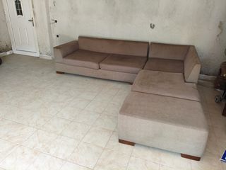 Γωνιακος καναπές 2,90x2,20 + δώρο σκαμπό με προοπτική επέκτασης!!