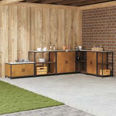 Ράφι Κουζίνας HATTEM Σκ rusty 90 x 50 x 92 εκ Ατσάλι 874960