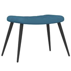 Πολυθρόνα Relax Μπλε Βελούδινη με Σκαμπό 327698-thumb-6