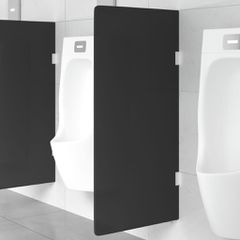 Διαχωριστικό Ουρητηρίου Επιτοίχιο Μαύρο 90x40 εκ. Ψημένο Γυαλί 154402